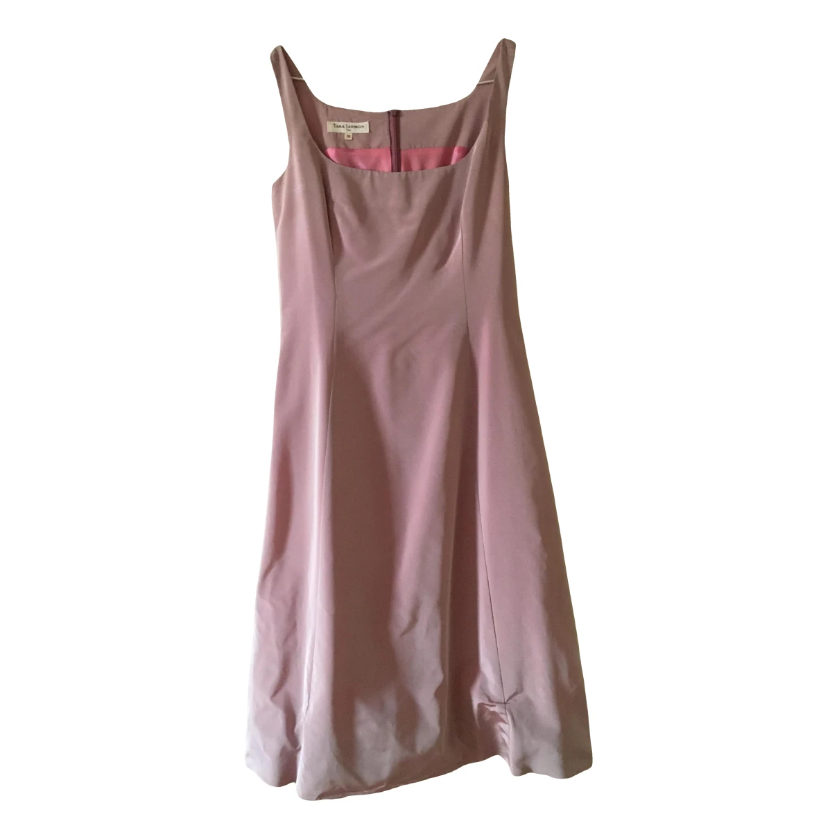 Pre-owned Tara Jarmon Silk Mid-length Dress In Pink