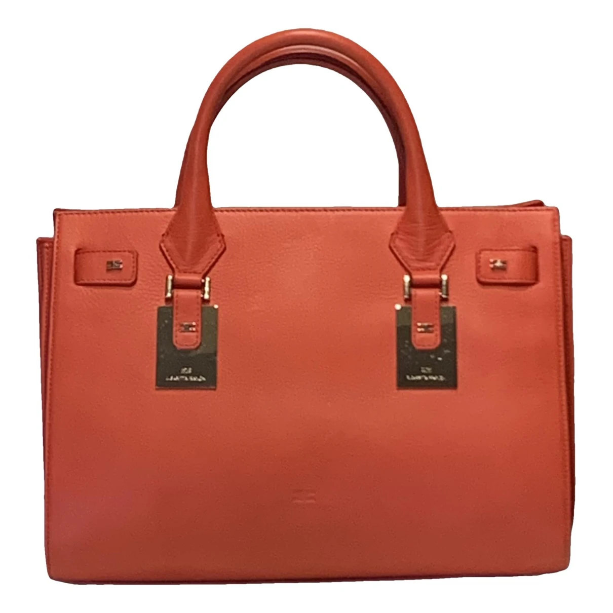 Pre-owned Elisabetta Franchi Leather Handbag In Red