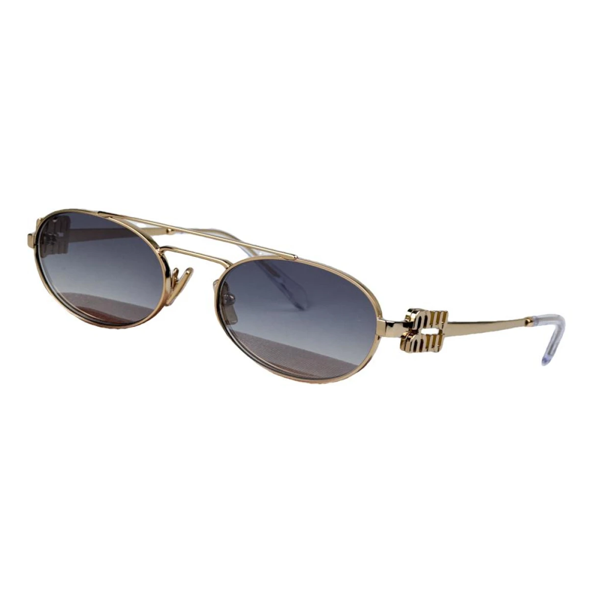 Pre-owned Miu Miu Sunglasses In Gold