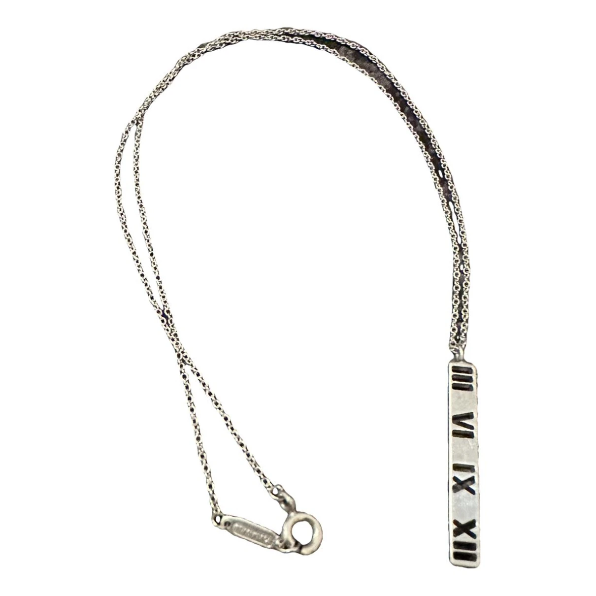 Pre-owned Tiffany & Co Atlas Silver Long Necklace
