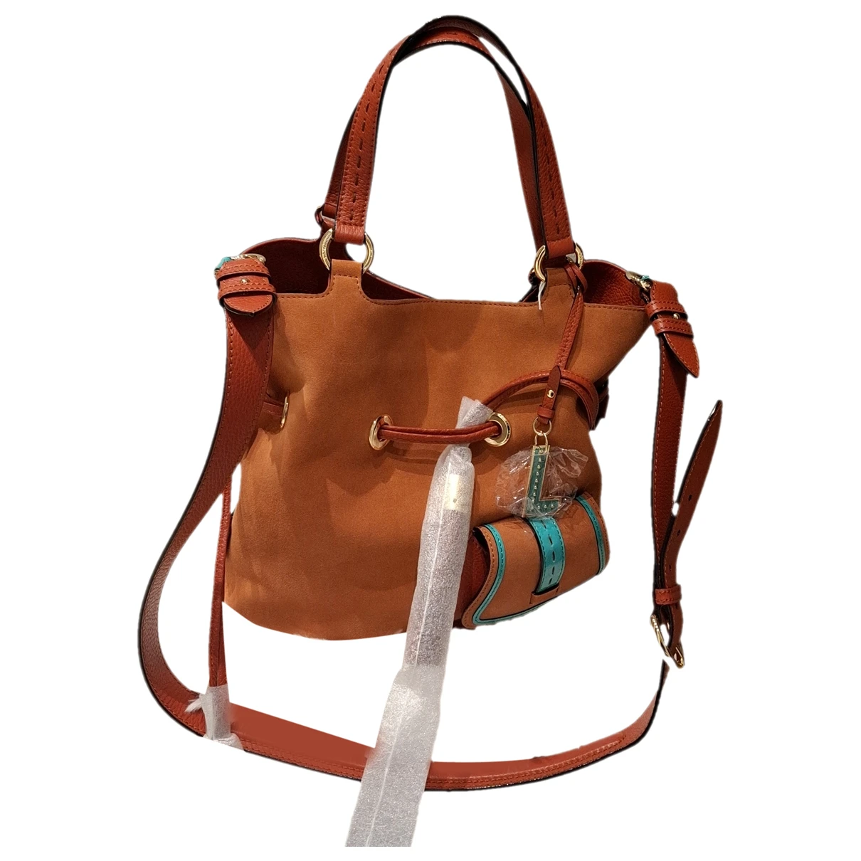 Pre-owned Lancel 1er Flirt Leather Handbag In Orange