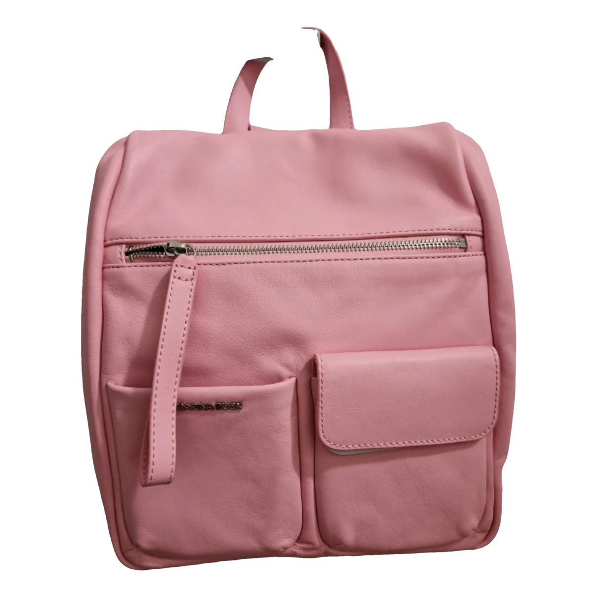 Pre-owned Mandarina Duck Leather Backpack In Pink