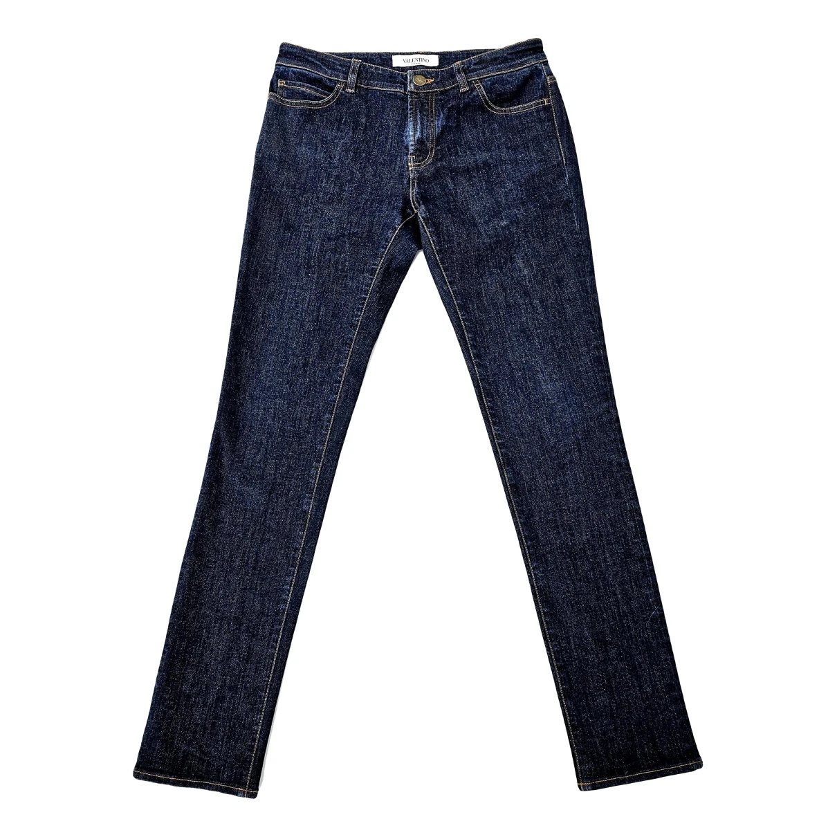 Pre-owned Valentino Slim Jeans In Blue