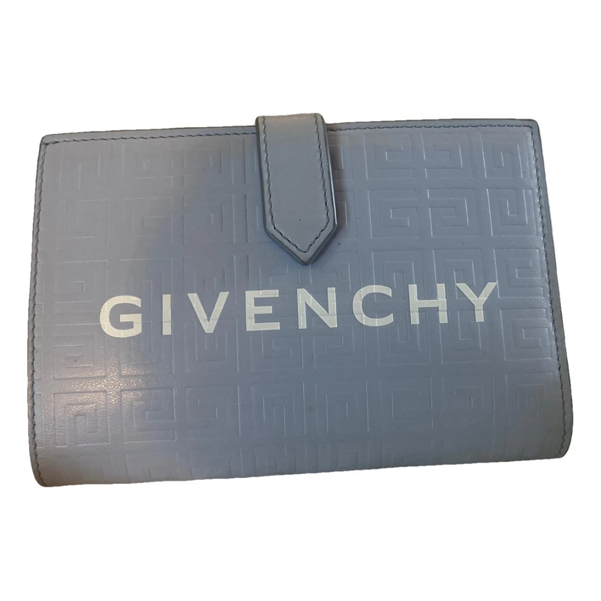 Pre-owned Givenchy Leather Wallet In Blue