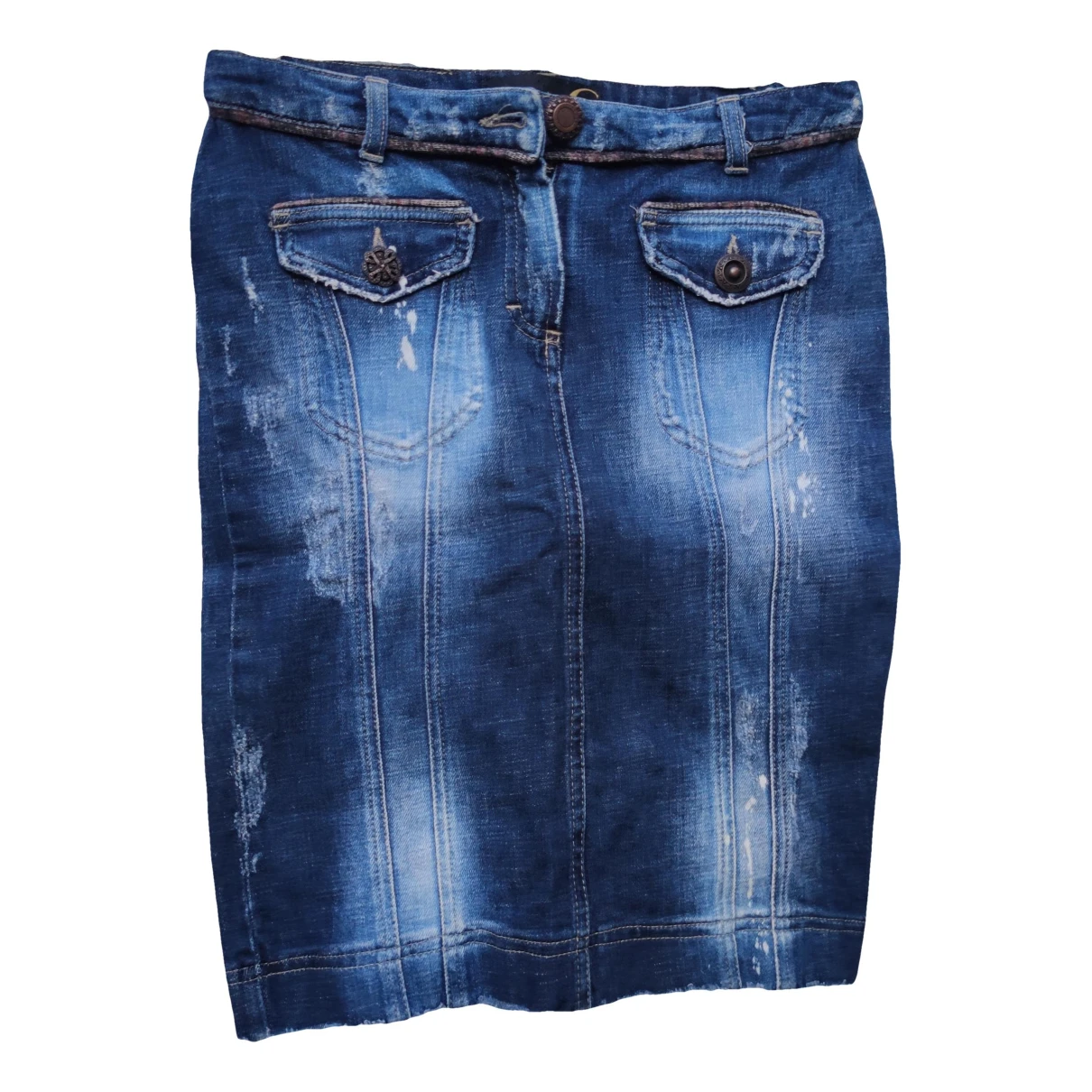 Pre-owned Just Cavalli Mid-length Skirt In Blue