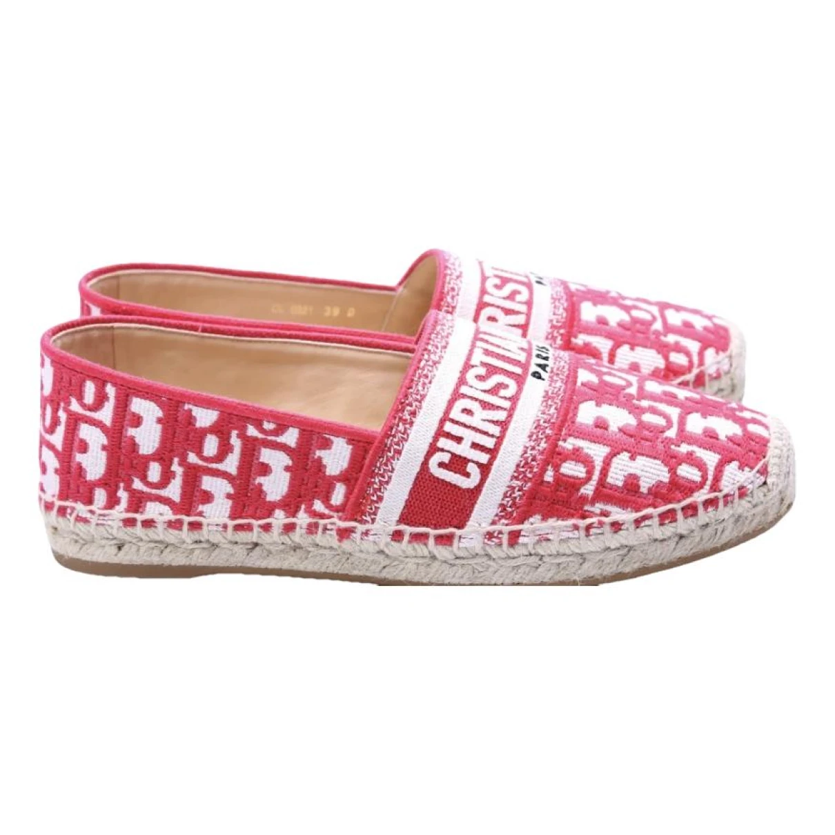 Pre-owned Dior Cloth Espadrilles In Red