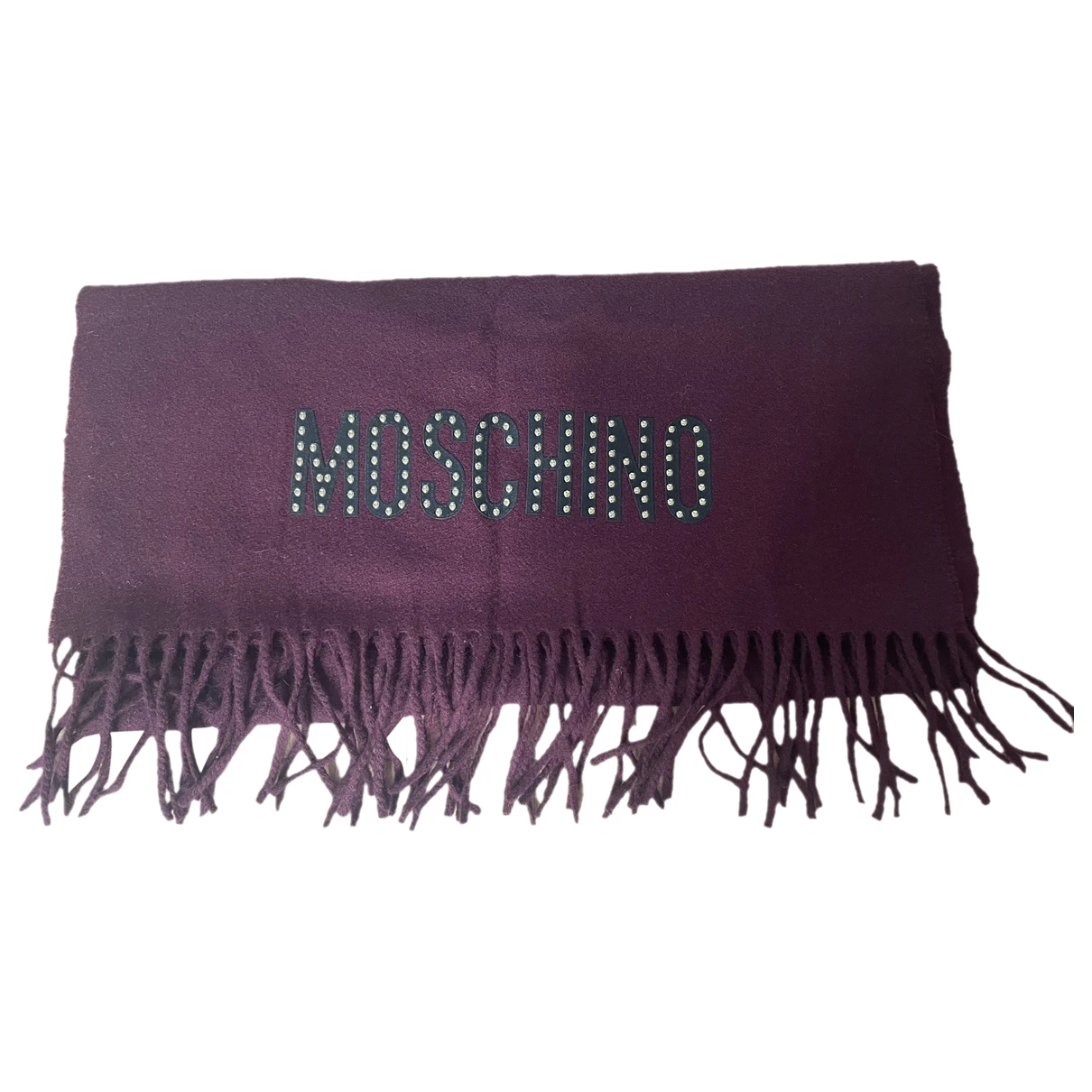 Pre-owned Moschino Wool Scarf In Purple