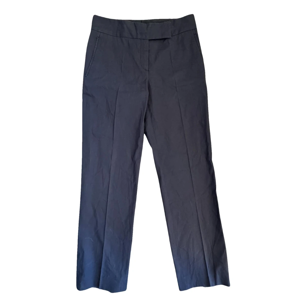 Pre-owned Loro Piana Straight Pants In Navy