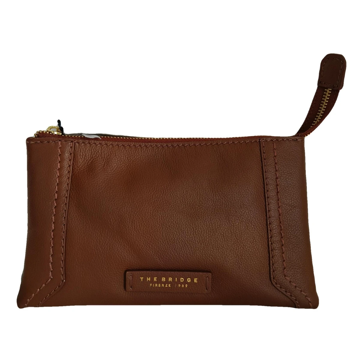 Pre-owned The Bridge Leather Clutch Bag In Brown