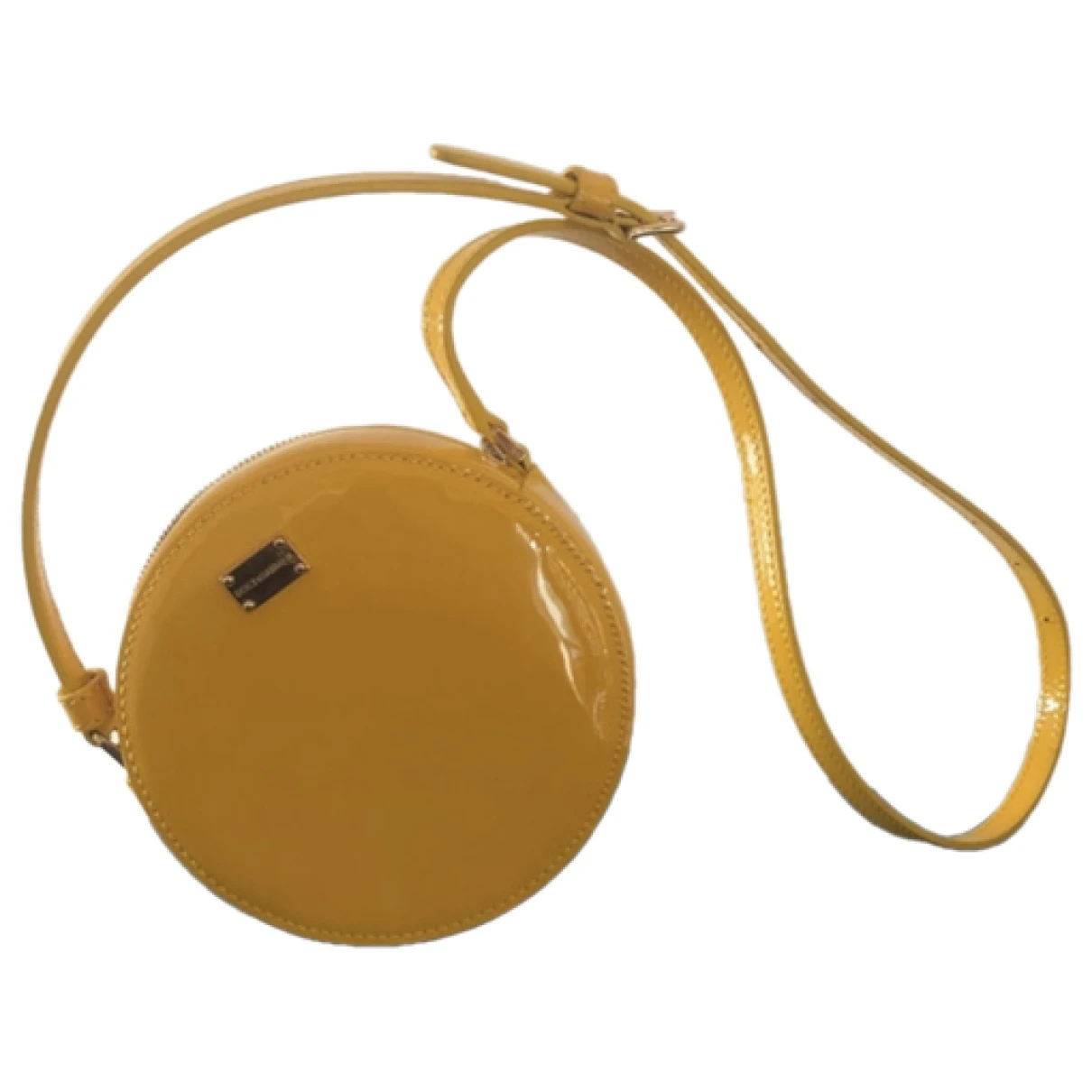 Pre-owned Dolce & Gabbana Glitter Crossbody Bag In Yellow