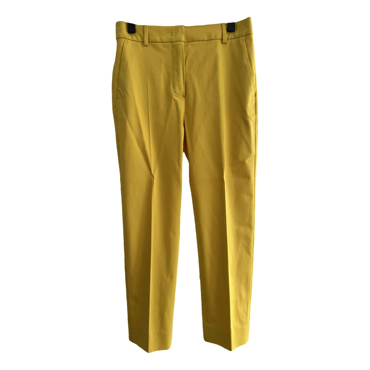 Pre-owned Max Mara Slim Pants In Yellow
