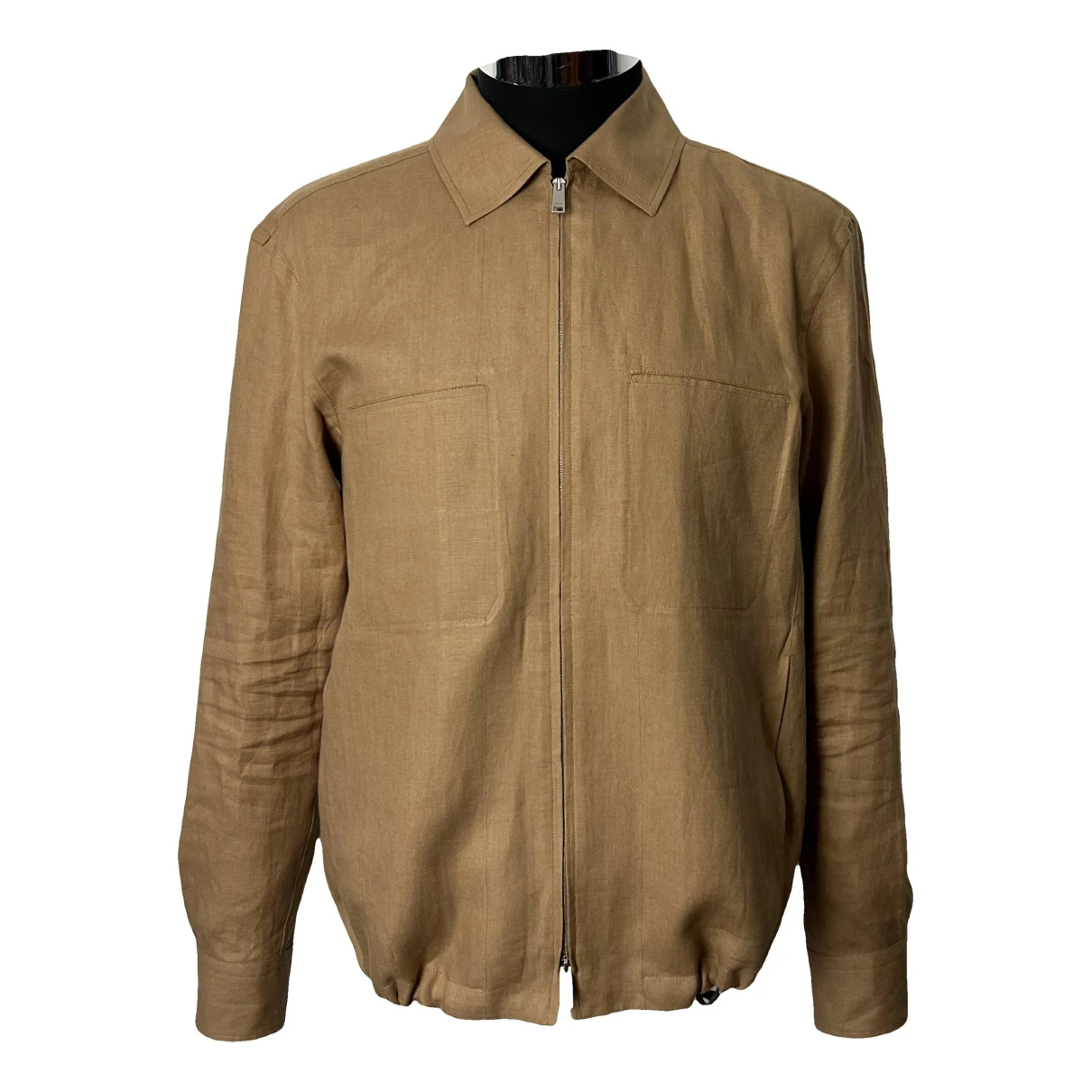 Pre-owned Zegna Linen Vest In Brown