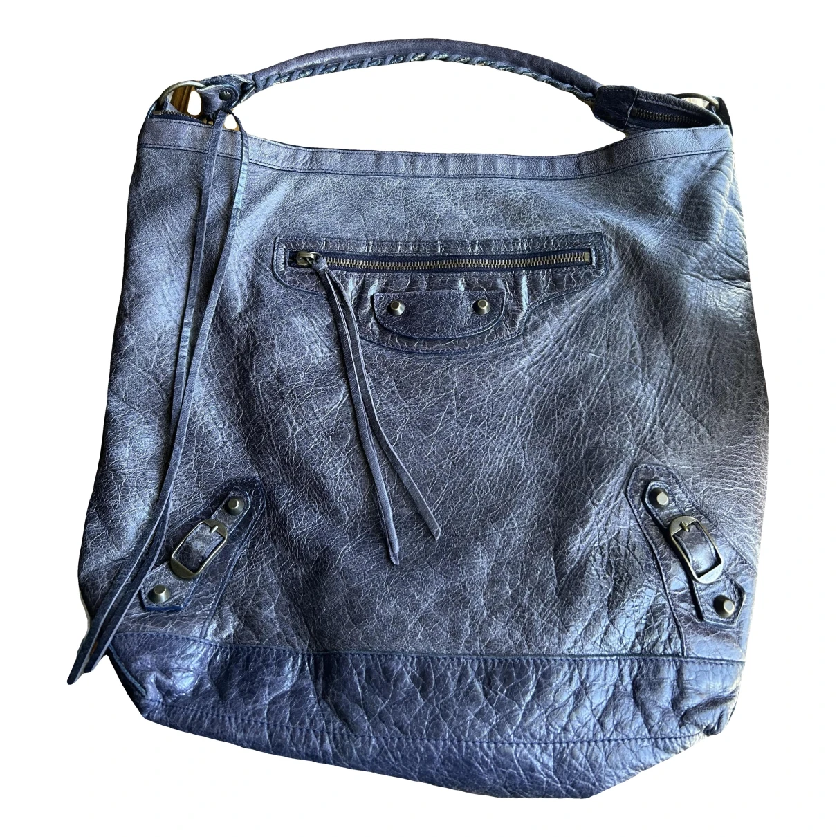 Pre-owned Balenciaga Day Leather Handbag In Purple