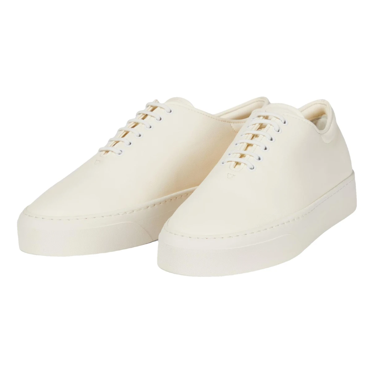 Pre-owned The Row Leather Trainers In White