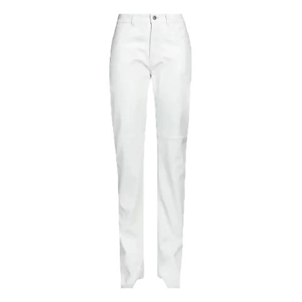 Pre-owned Attico Leather Trousers In White