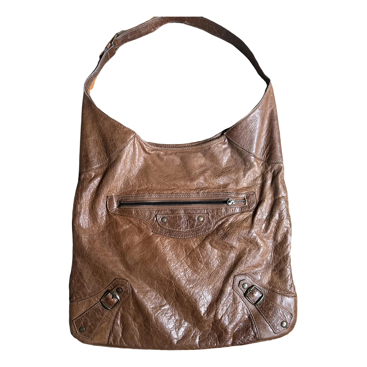 Pre-owned Balenciaga Leather Crossbody Bag In Camel