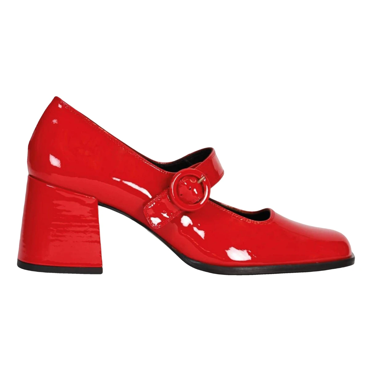 Pre-owned Carel Patent Leather Heels In Red