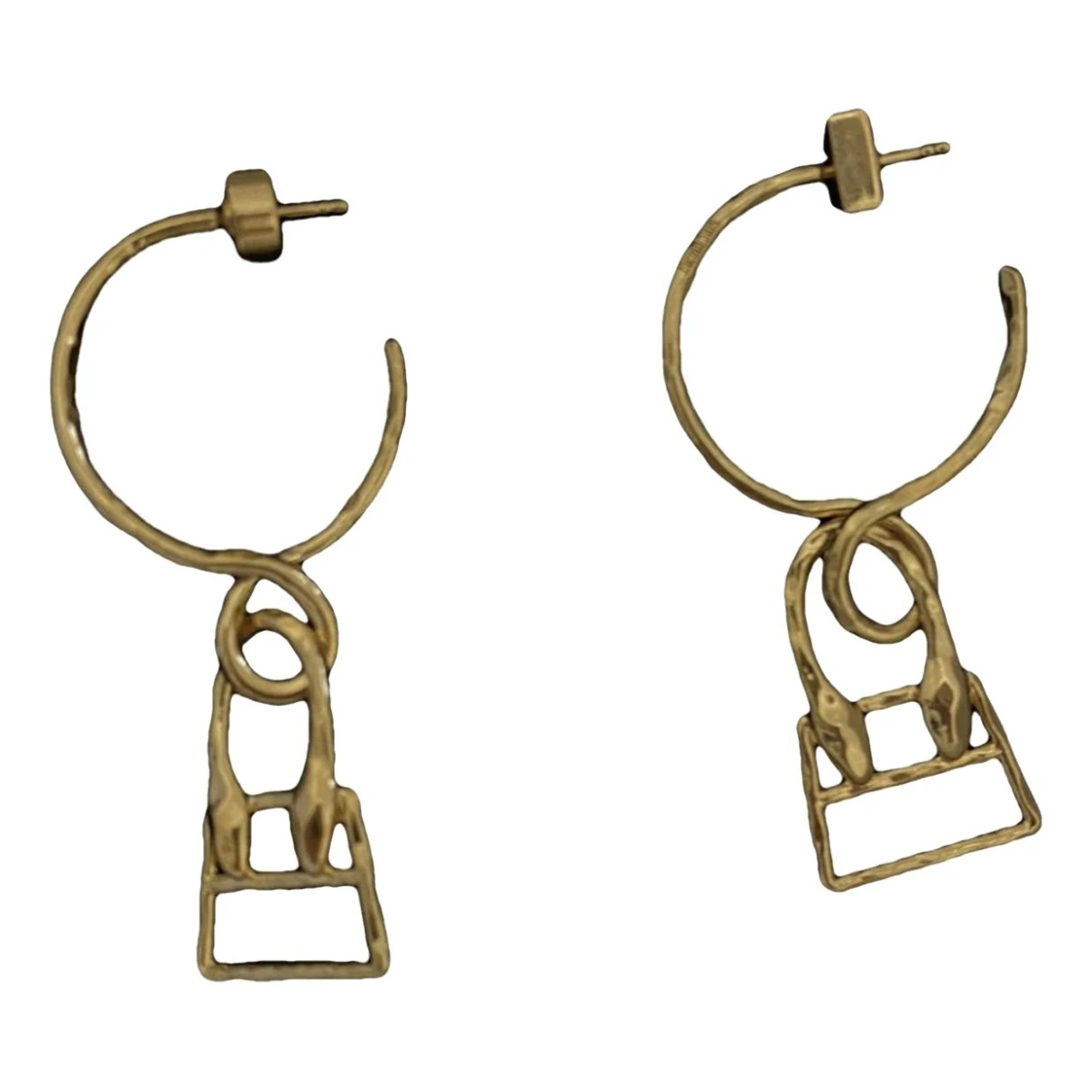 Pre-owned Jacquemus Chiquito Earrings In Gold