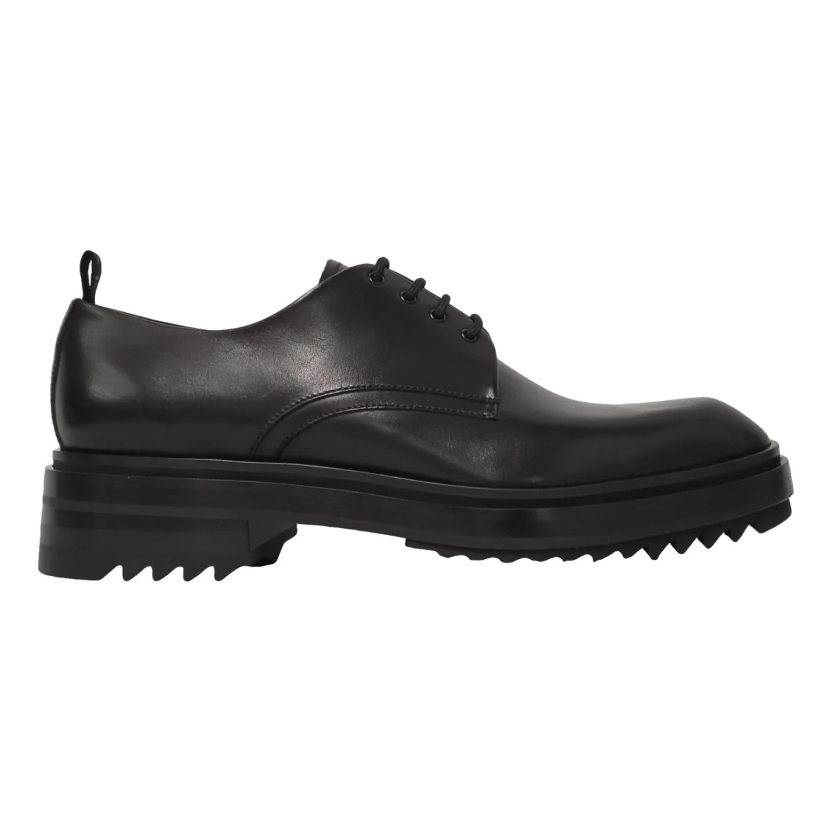 Pre-owned Lanvin Leather Lace Ups In Black
