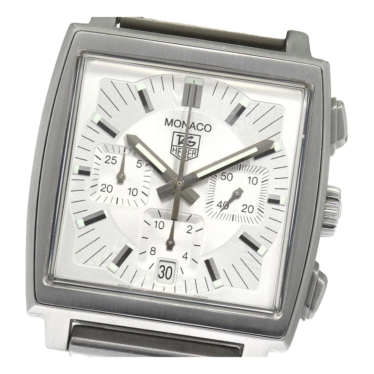 Pre-owned Tag Heuer Monaco Watch In Silver