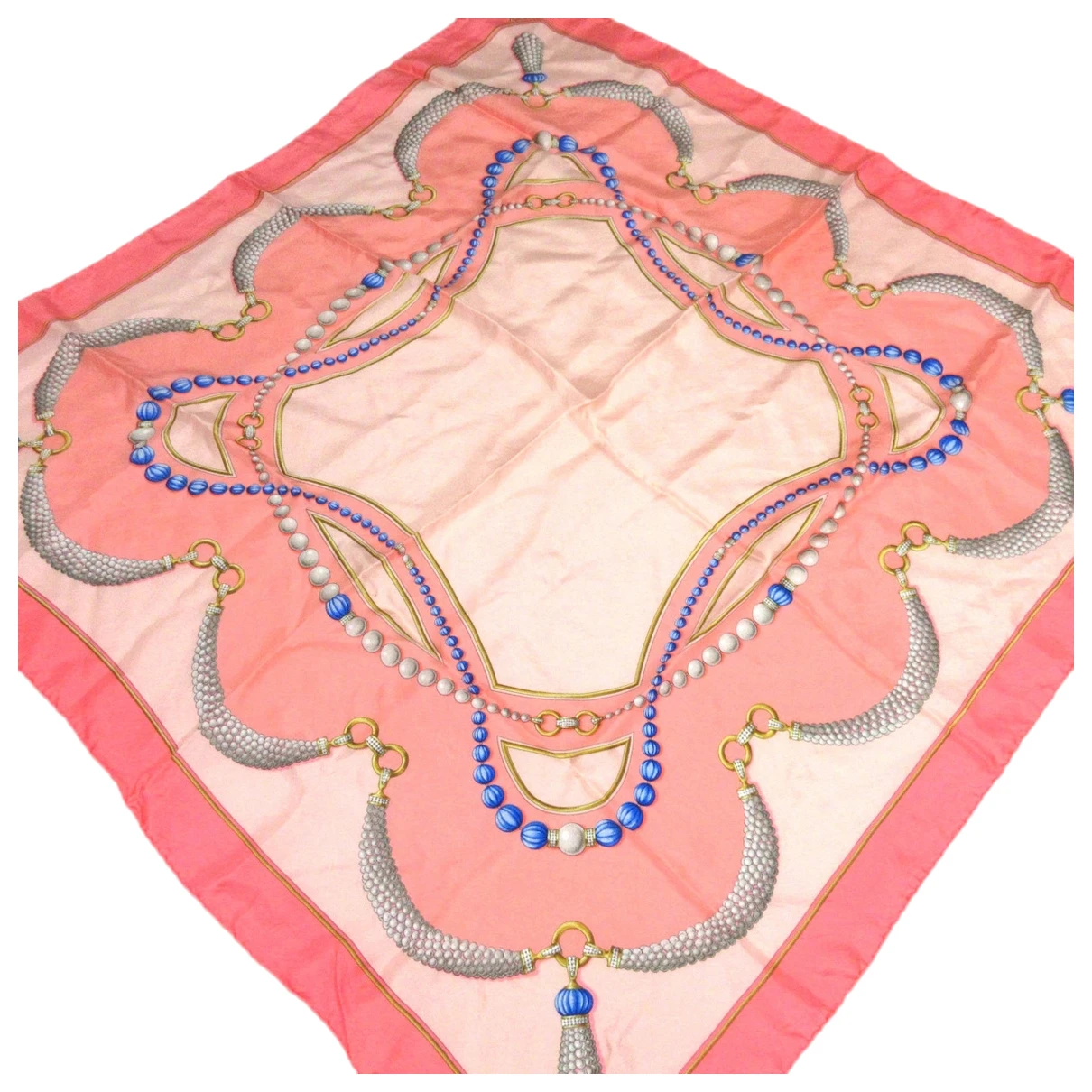Pre-owned Cartier Silk Scarf In Pink