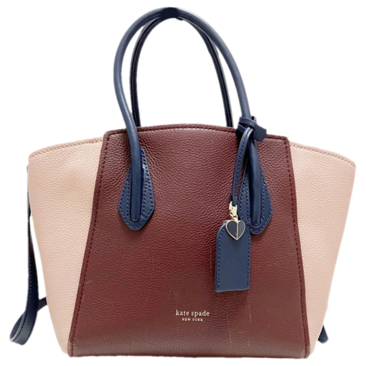 Pre-owned Kate Spade Leather Handbag In Burgundy