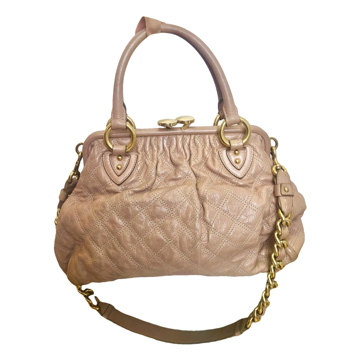 Pre-owned Marc By Marc Jacobs Leather Handbag In Beige