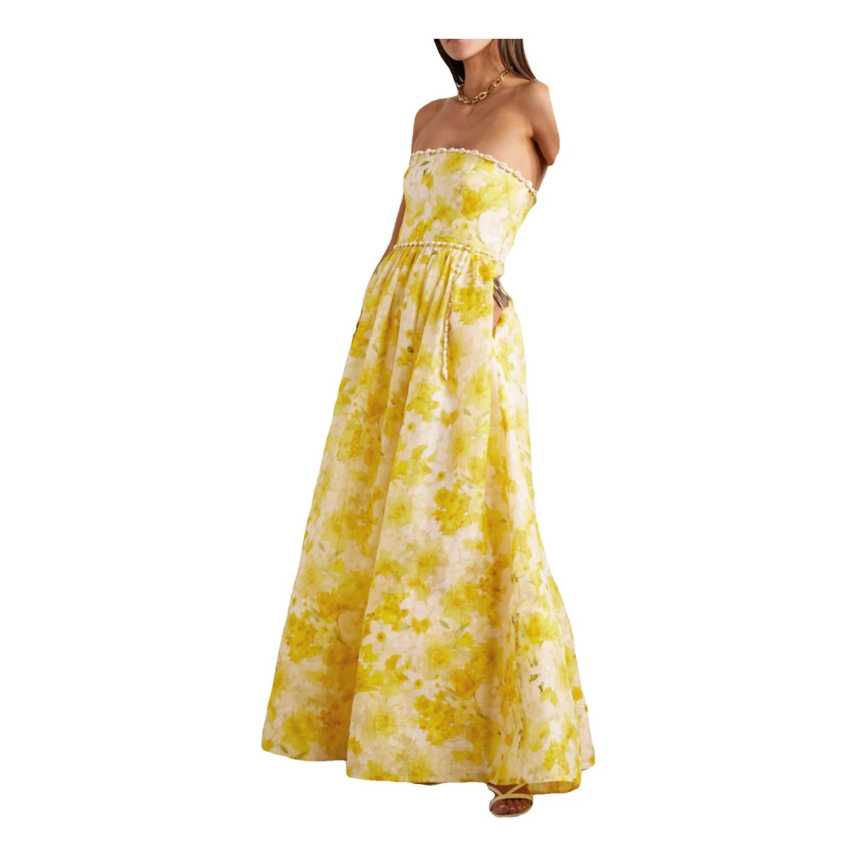 Pre-owned Zimmermann Silk Maxi Dress In Yellow