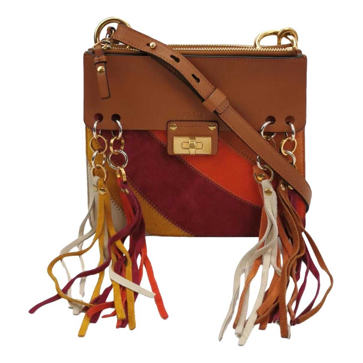 Pre-owned Chloé Jane Leather Crossbody Bag In Multicolour