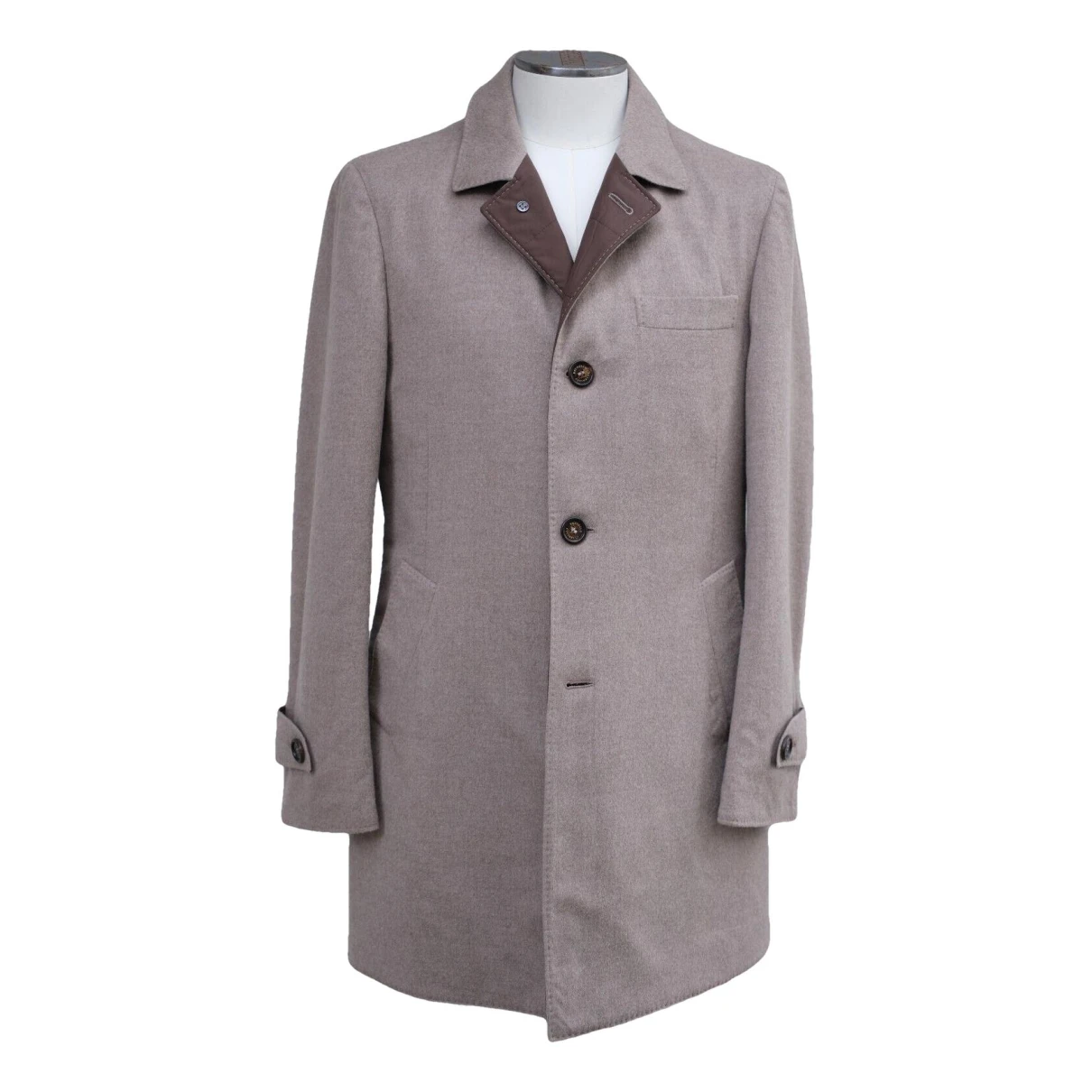 Pre-owned Brunello Cucinelli Cashmere Coat In Grey