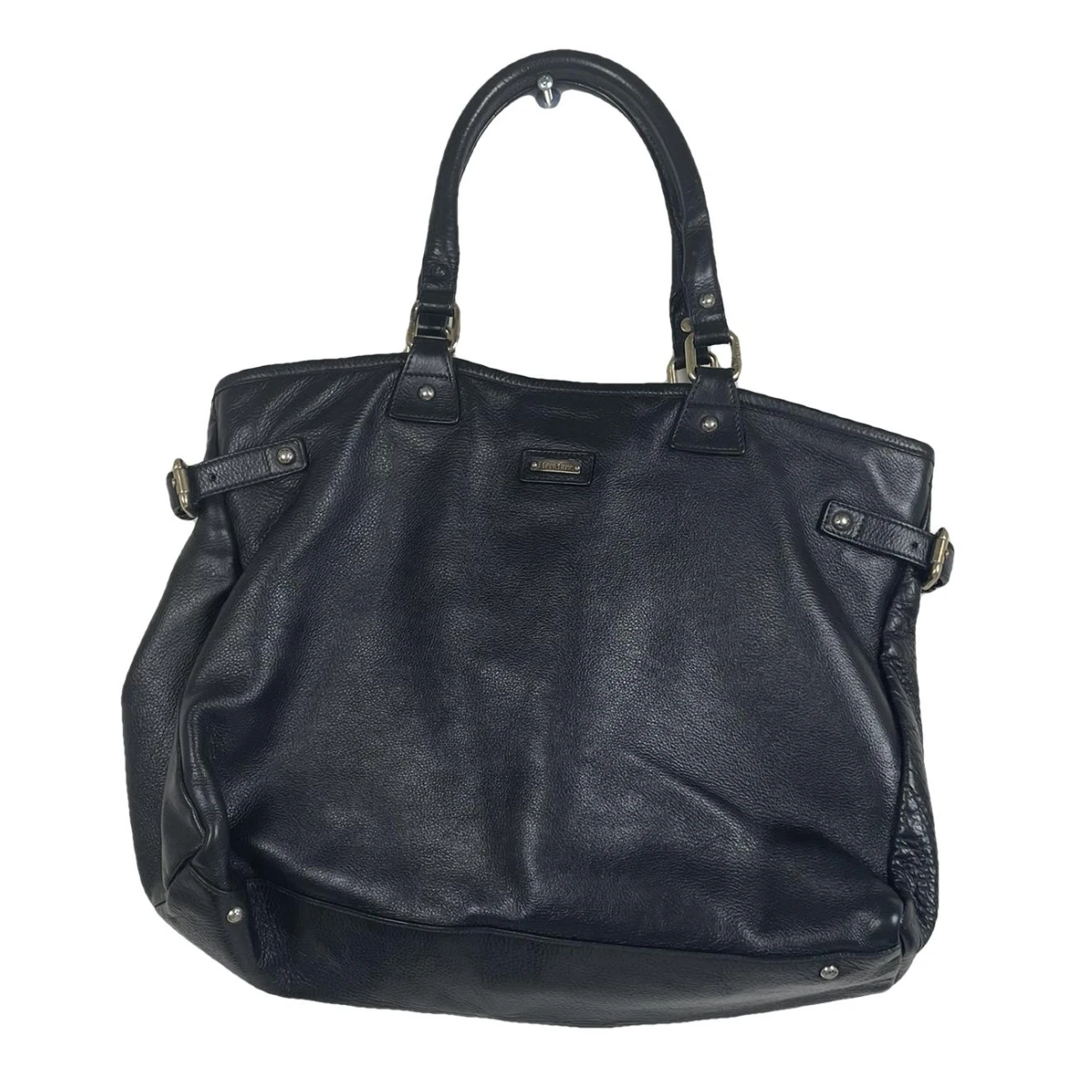 Pre-owned Max Mara Leather Tote In Black