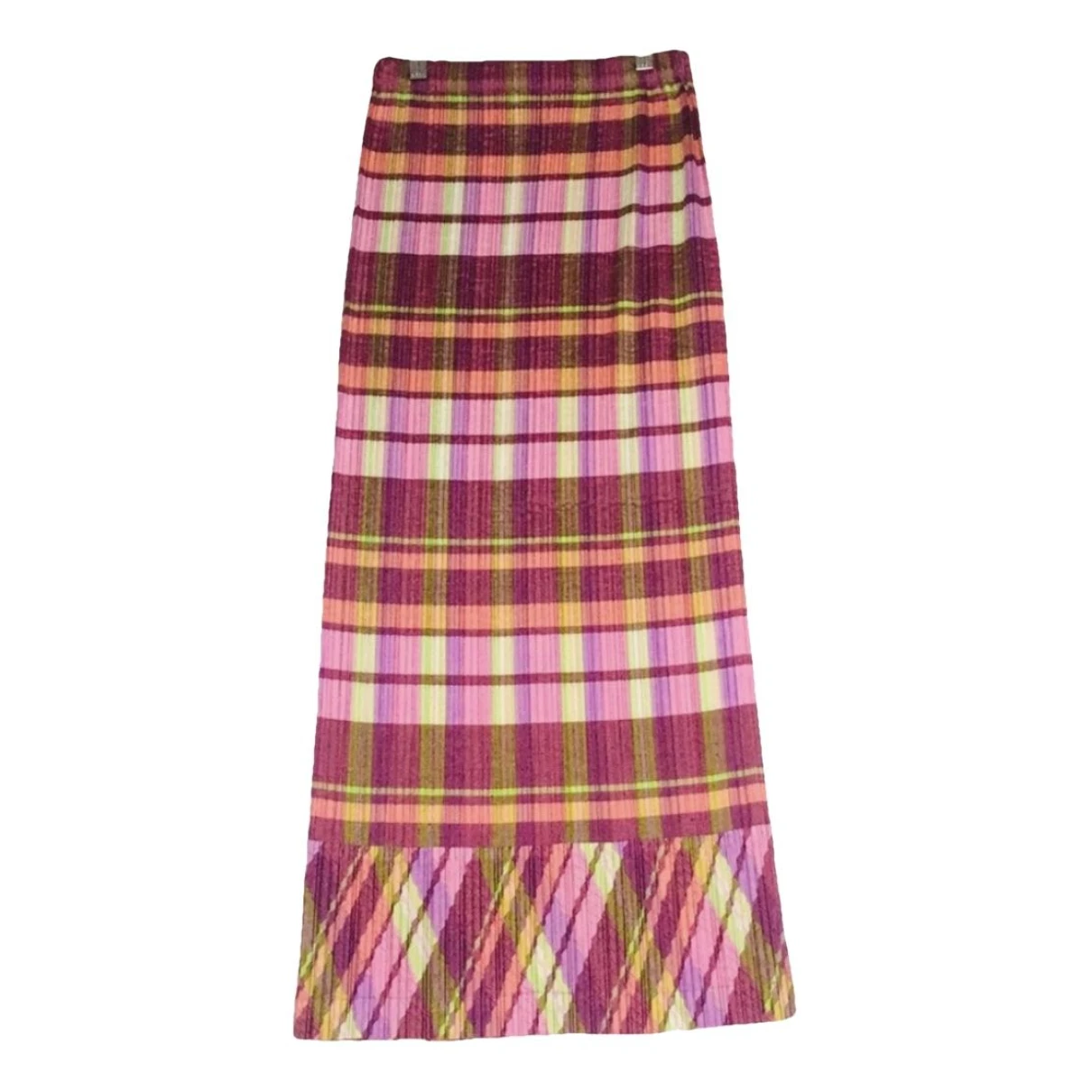 Pre-owned Issey Miyake Maxi Skirt In Multicolour