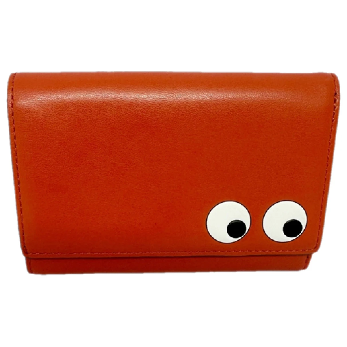 Pre-owned Anya Hindmarch Leather Purse In Orange