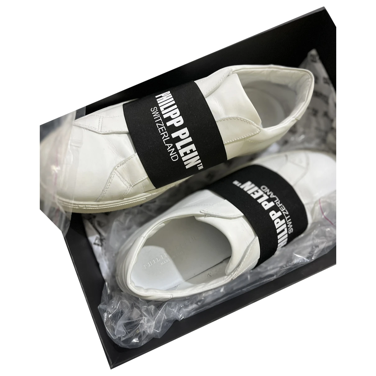 Pre-owned Philipp Plein Leather Espadrilles In White