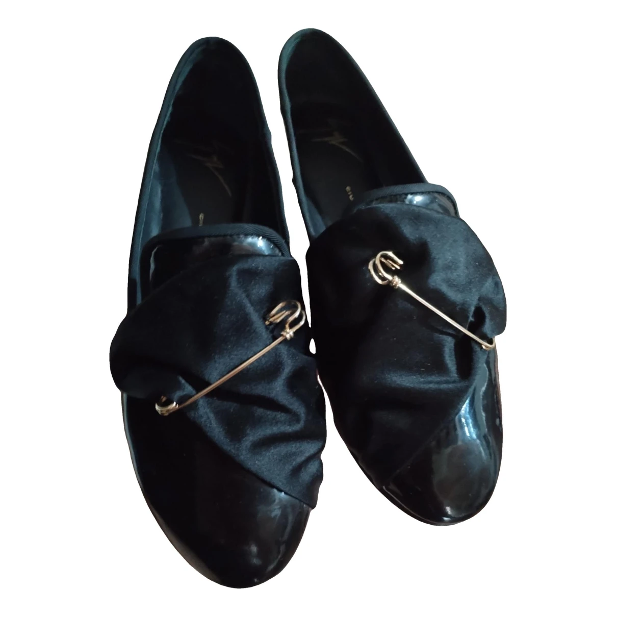 Pre-owned Giuseppe Zanotti Patent Leather Ballet Flats In Black