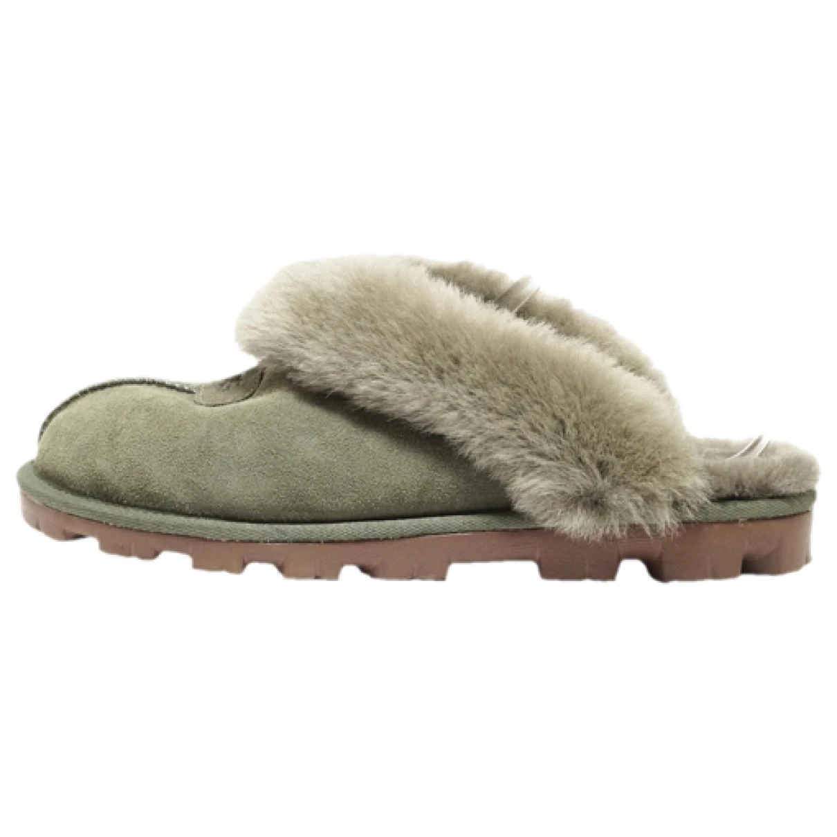 Pre-owned Ugg Leather Mules & Clogs In Khaki