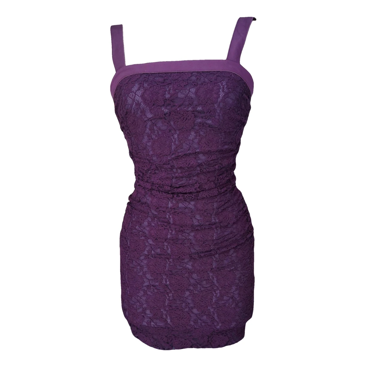 Pre-owned Dolce & Gabbana Lace Dress In Purple