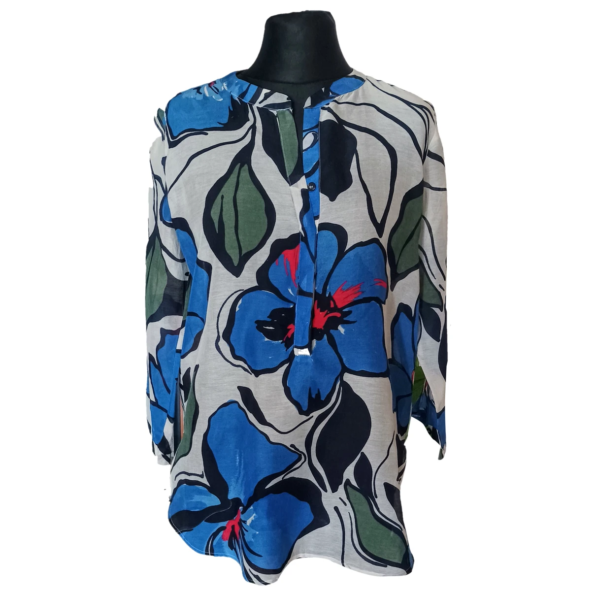 Pre-owned Marella Silk Tunic In Multicolour