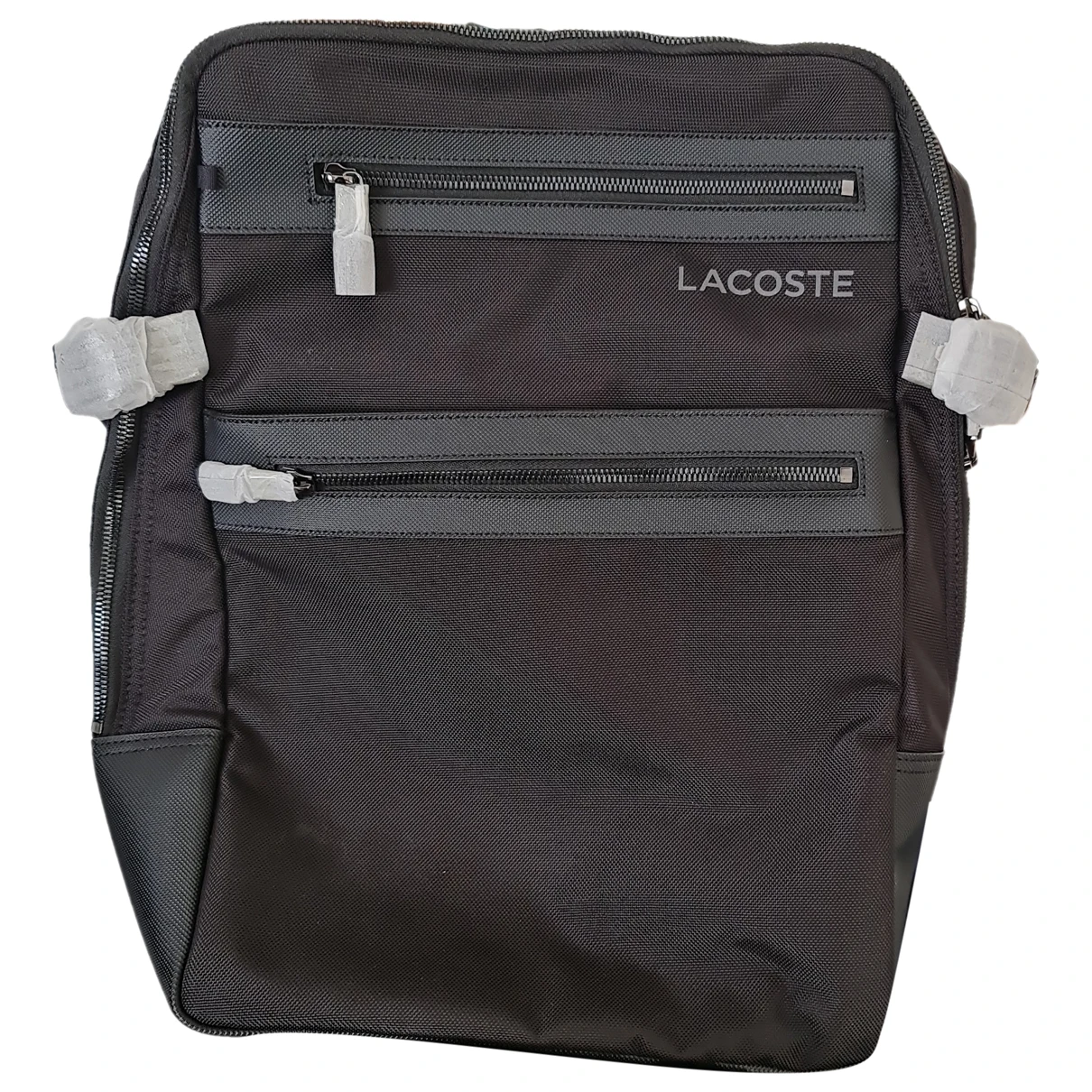 Pre-owned Lacoste Backpack In Black