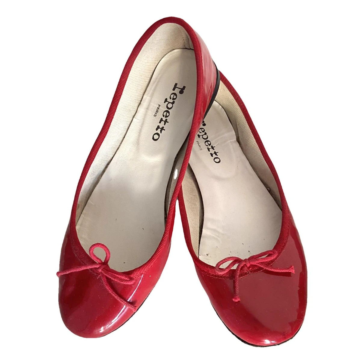 Pre-owned Repetto Patent Leather Ballet Flats In Red