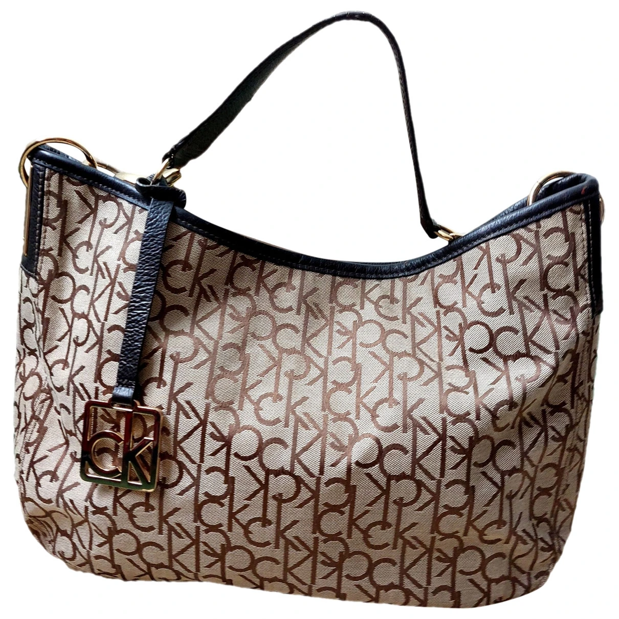 Pre-owned Calvin Klein Handbag In Brown