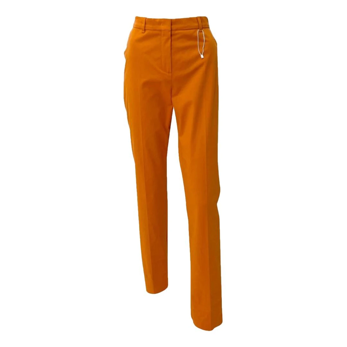 Pre-owned Max Mara Straight Pants In Orange