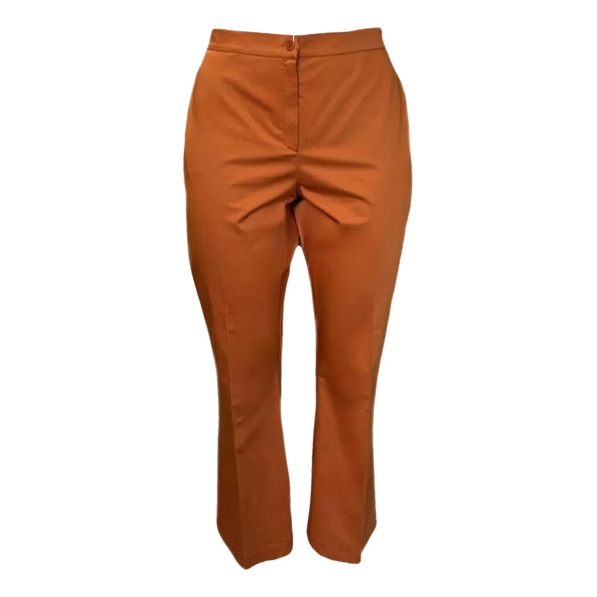 Pre-owned Marina Rinaldi Straight Pants In Orange