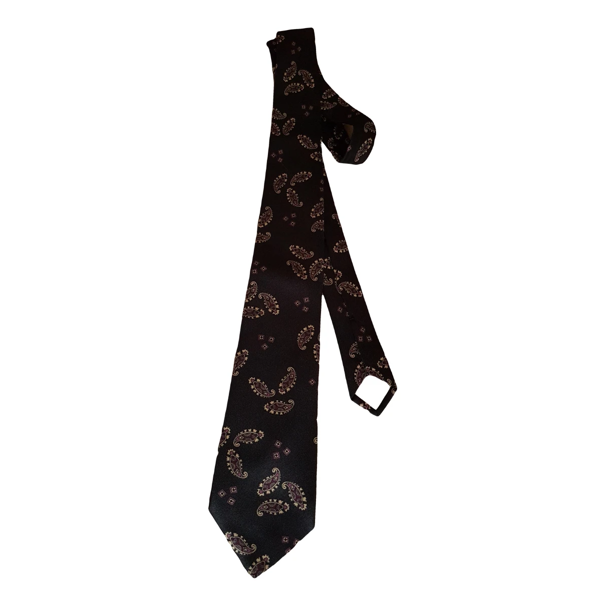 Pre-owned Chanel Silk Tie In Black