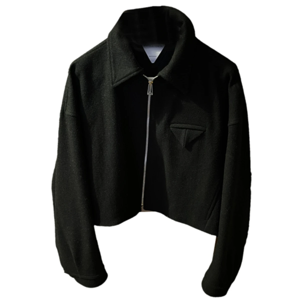 Pre-owned Bottega Veneta Wool Biker Jacket In Black