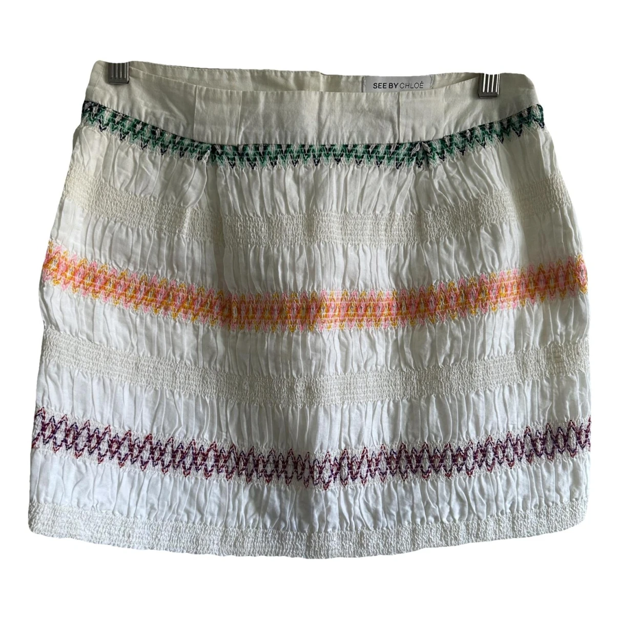 Pre-owned See By Chloé Mini Skirt In White