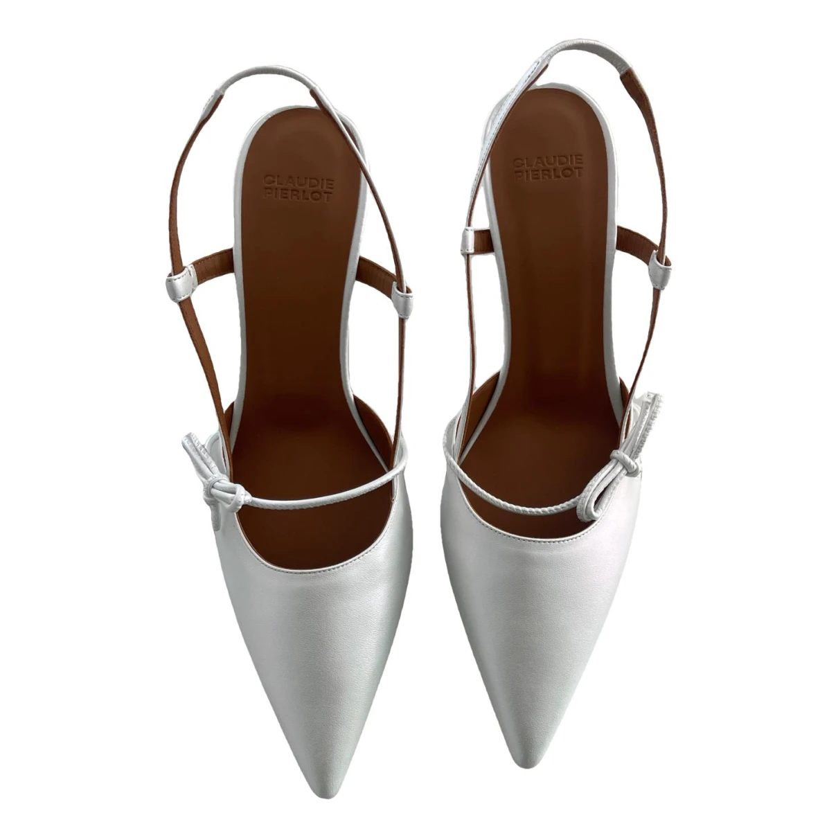 Pre-owned Claudie Pierlot Leather Heels In White