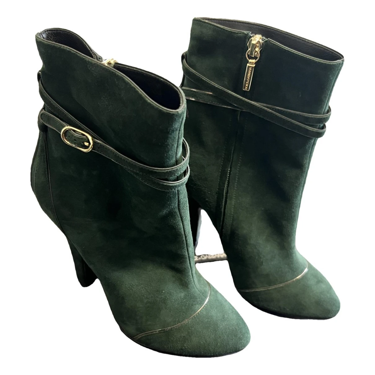 Pre-owned Dolce & Gabbana Boots In Green