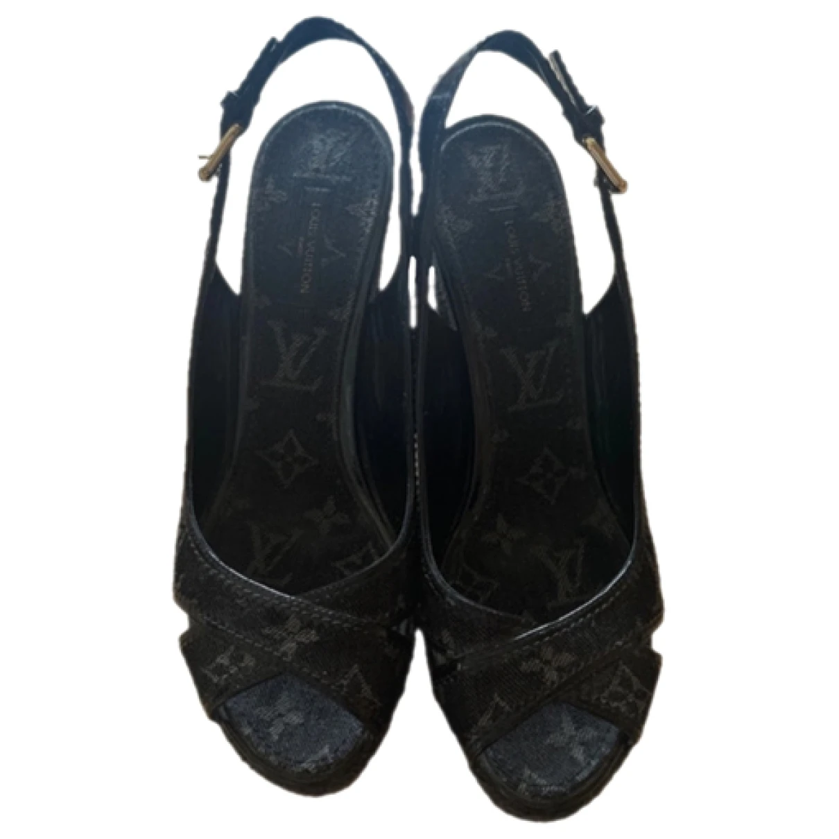 Pre-owned Louis Vuitton Espadrilles In Anthracite