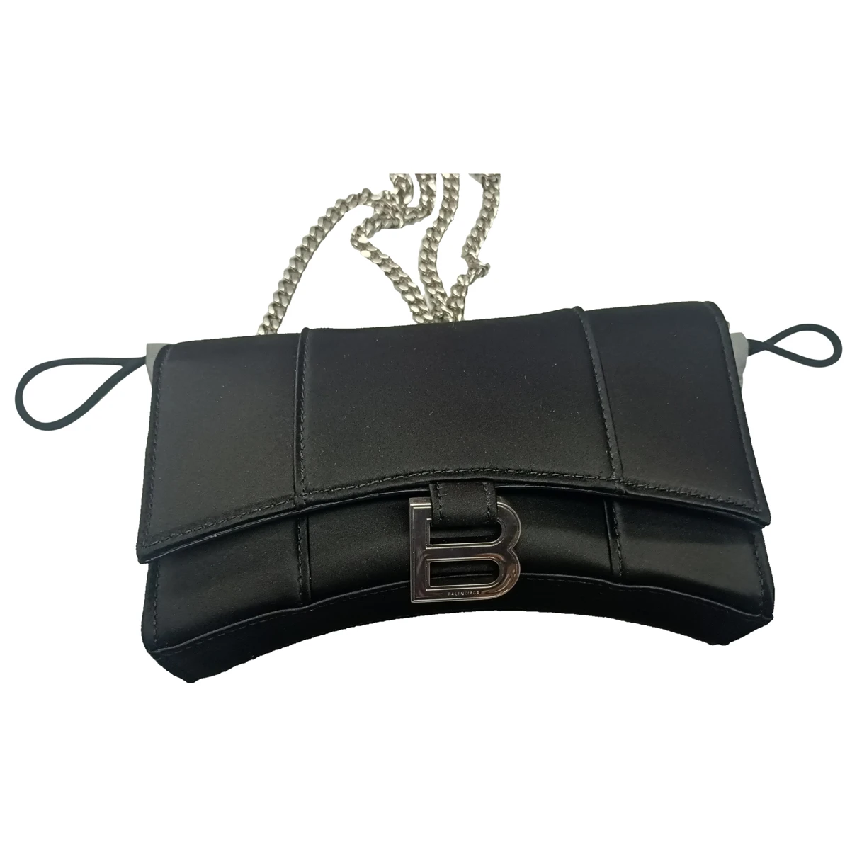 Pre-owned Balenciaga Silk Clutch Bag In Black